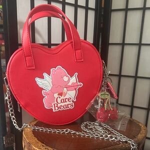 Care Bears Red NEW Heart Chain Crossbody Bag or Handles Charms 80’s